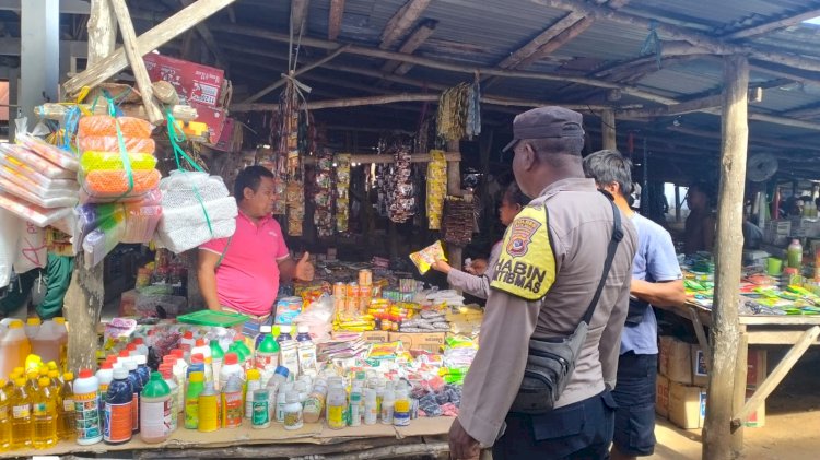 Polsek Rote Selatan Lakukan Pengamanan di Pasar Oele, Bentuk Proaktif Polri Jaga Keamanan