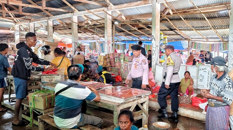 Polsek Pantaibaru Tingkatkan Pengamanan Pada Pasar Olafulihaa