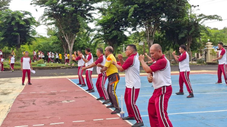 Jaga Kebugaran Personel, Polres Rote Ndao Gelar Samjas Semester I TA 2026
