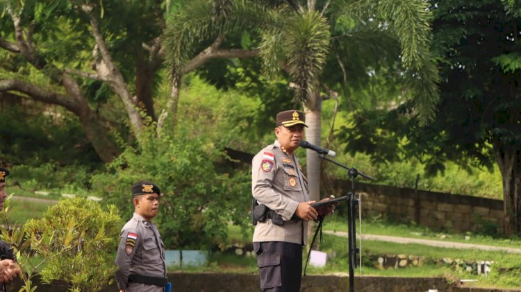 Kapolres Tegaskan Disiplin, Komitmen dan Integritas Saat Apel Jam Pimpinan
