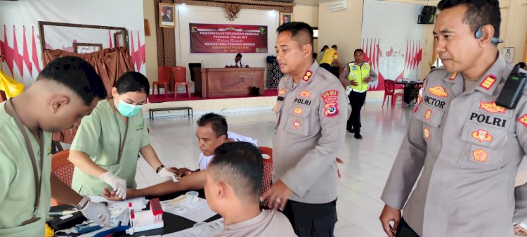 Kapolres Rote Ndao : Sebanyak 115 Personel Polres Rote Ndao Mengikuti Rikes Berkala