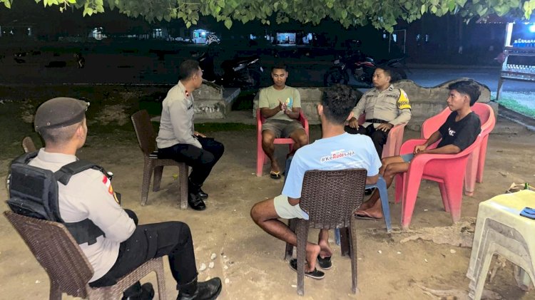 Patroli Ronda Presisi Polsek Rote Barat Untuk Ciptakan Kamtibmas Tetap Kondusif