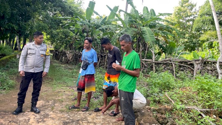 Pendekatan Preemtif Bhabinkamtibmas Polsek Rote Barat Laut, Wujud Humanis Polri Jaga Kamtibmas