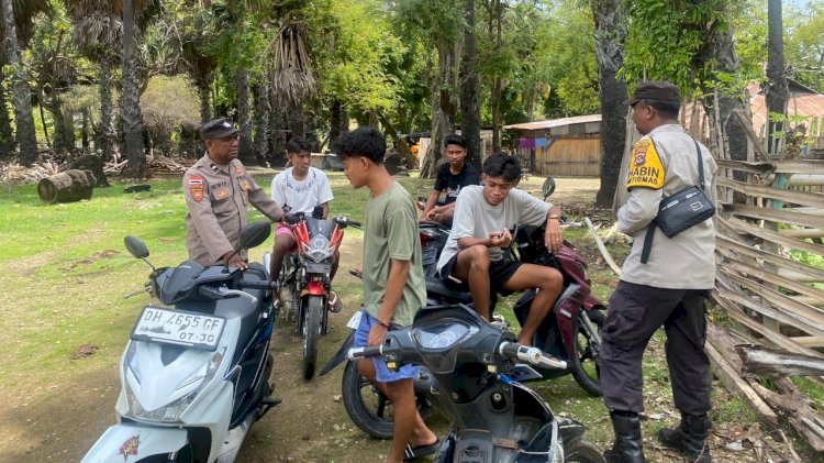 Polsek Rote Barat Daya Gelar Patroli KRYD , Cegah Tindak Pidana  di Desa Batutua