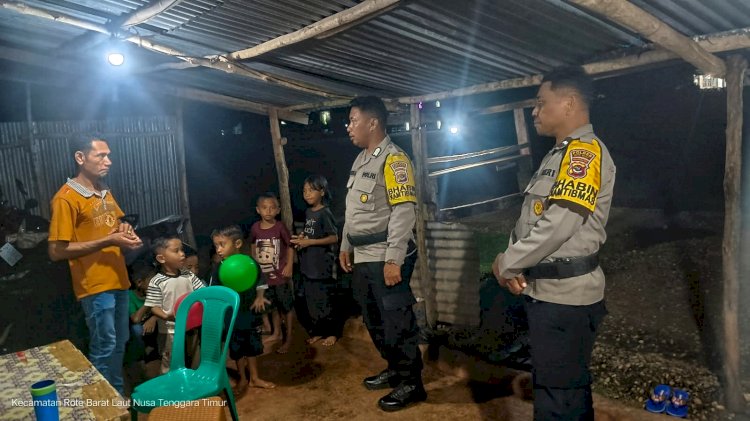 Patroli Dialogis Polsek Rote Barat Laut, Upaya Jaga Kamtibmas Tetap Kondusif