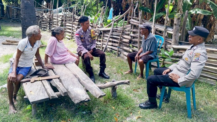 K2YD Polsek Rote Barat Daya, Sampaikan Himbauan Kamtibmas dan Jaga Kenyamanan Warga