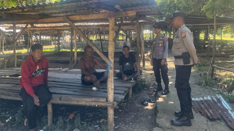 Patroli Dialogis Polsek Rote Barat Daya, Ajak Warga Peduli Kamtibmas