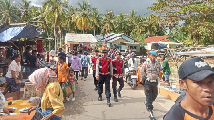 Cegah Potensi Pidana, Polsek Rote Barat Laut Tingkatkan Pengawasan di Pasar Busalangga