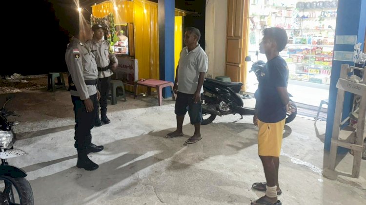 Patroli Malam Personel Polsek Rote Tengah Untuk Cegah Tindak Pidana