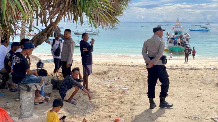Polsek Rote Barat Monitoring Angkutan Penumpang Menuju Pulau Ndao