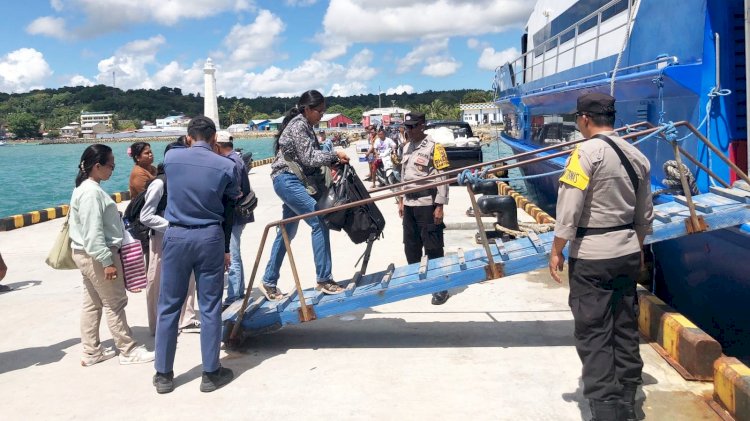 Polsek Lobalain Jaga Ketat Pelabuhan Baa, Antisipasi Potensi Tindak Pidana
