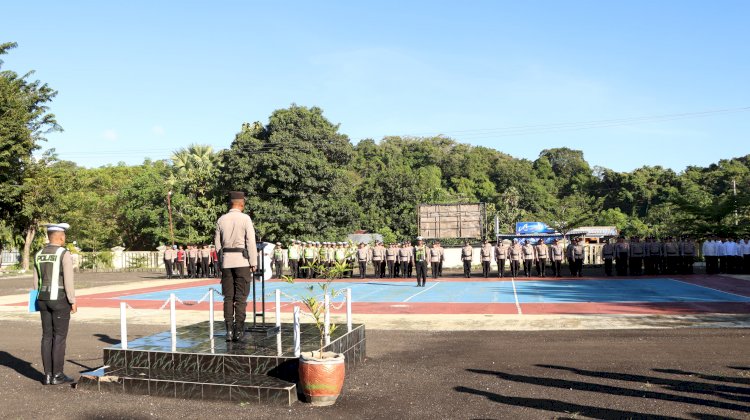 Apel Jam Pimpin, Wakapolres Rote Ndao Tekankan Jaga Nama Baik Institusi
