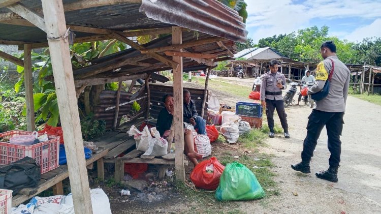 Kapolsek Rote Selatan : Penempatan Personel Polsek Rote Selatan di Pasar Oleh Hingga Aktifitas Masyarakat Berakhir