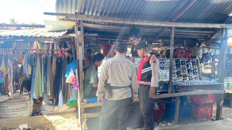Polsek Rote Barat Laut Gelar Patroli dan Pengamanan di Pasar Busalangga