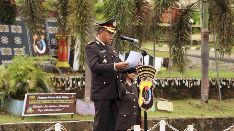 Polres Rote Ndao Lakukan Upacara Bendera Peringatan Hari Kebangkitan Nasional ke-118,Jaga Kedaulatan NKRI Melalui Transformasi Digital