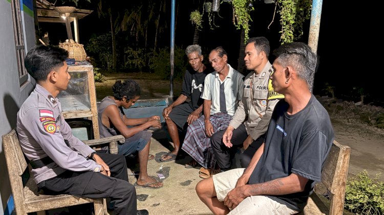Patroli Malam Polsek Rote Barat Daya Untuk Jaga Kamtibmas Tetap Kondusif