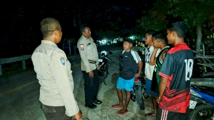 Patroli Malam Polsek Rote Tengah, Antisipasi Aksi Kejahatan Jalanan