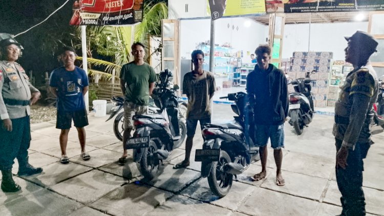 Tingkatkan Kewaspadaan Terhadap Potensi Tindak Pidana, Polsek Pantaibaru Lakukan Patroli Malam