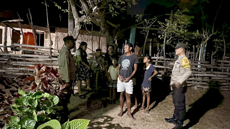 Jaga Kenyamanan Masyarakat, Polsek Rote Barat Daya Intensifkan Patroli Malam