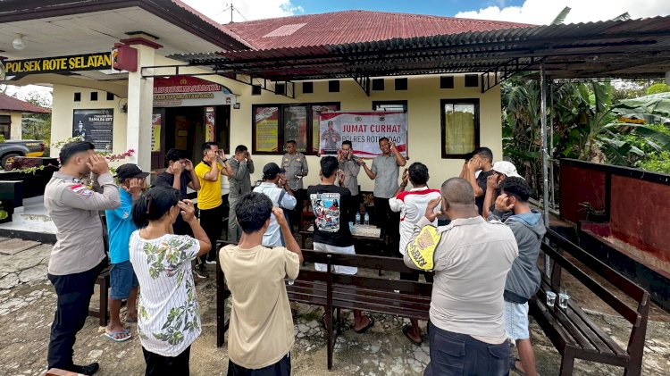 Jumat Curhat di Rote Selatan, Kabag Ops Polres Rote Ndao Lakukan Terapi USEFT