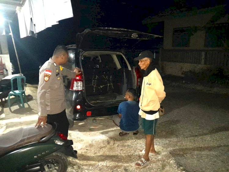 Cegah Gangguan Kamtibmas. Polsek Rote Selatan Intensifkan Patroli Malam