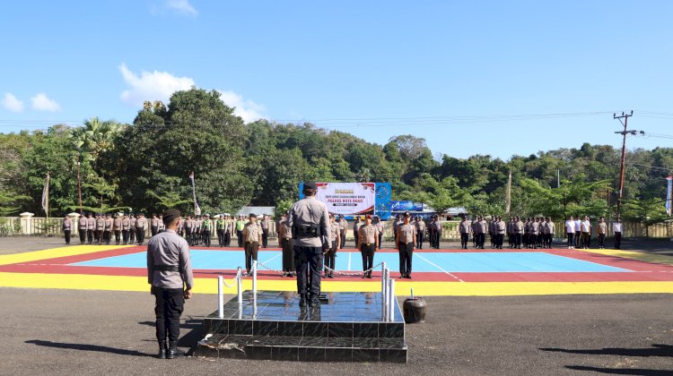 Kapolres Rote Ndao Pimpin Upacara Korps Raport Kenaikan Pangkat,  Bentuk Apresiasi Terhadap Dedikasi dan Loyalitas Dalam Tugas