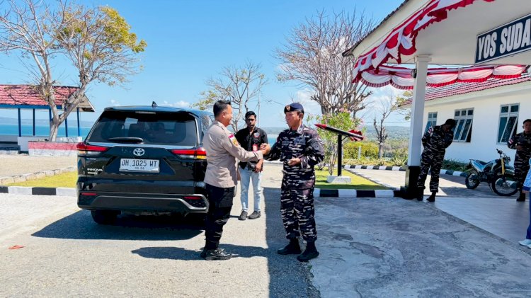 Kapolres Rote Ndao Silaturahmi ke Lanal Pulau Rote, Jaga Sinergitas Wujudkan Keamanan Bagi Masyarakat