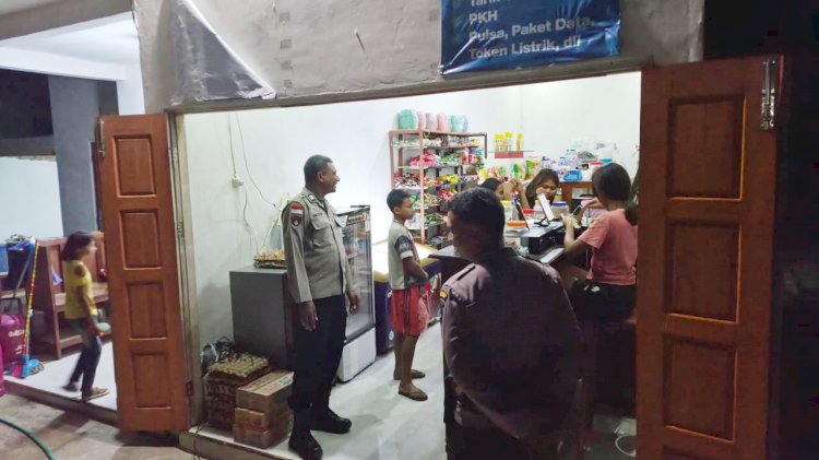 Patroli Dialogis Malam Hari, Langkah Polsek Rote Tengah Cegah Tindak Pidana