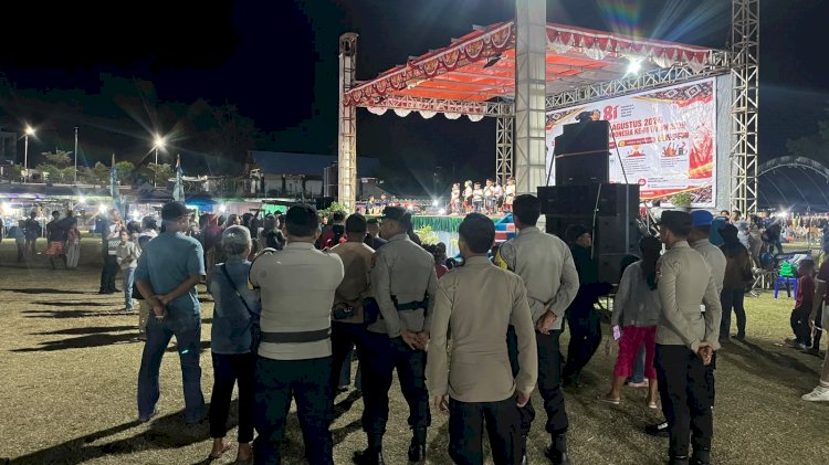 Polsek Lobalain Lakukan Patroli Dialogis di Area Pameran Pembangunan dan Expo UMKM 2026