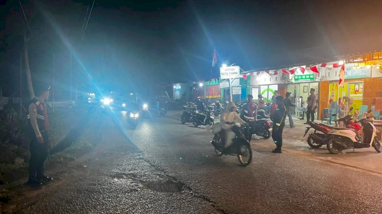 Patroli Malam Sat Samapta Polres Rote Ndao  Sasar Lokasi Rawan dan  Cegah Aksi Kejahatan