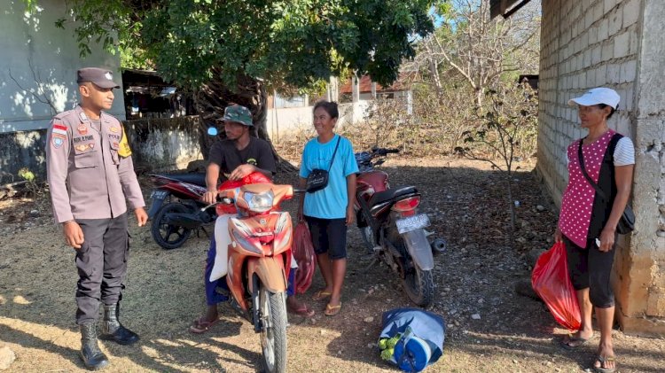 Bhabinkamtibmas Polsek Rote Tengah  Tingkatkan Sambang dan Patroli, Ingatkan Warga Cegah Karhutla