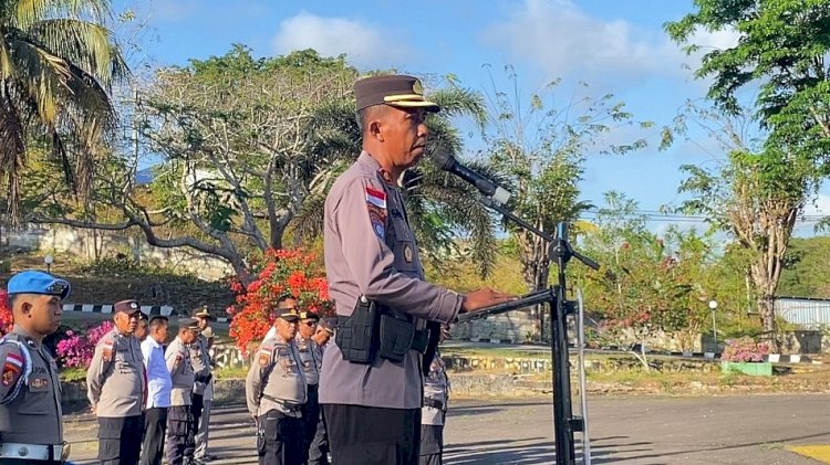 Apel Jam Pimpinan, Wakapolres Tekankan Tertib Administrasi dan Disiplin Anggota