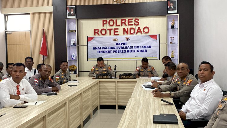 Evaluasi Kinerja, Polres Rote Ndao Gelar Rapat Anev Tingkat Polres