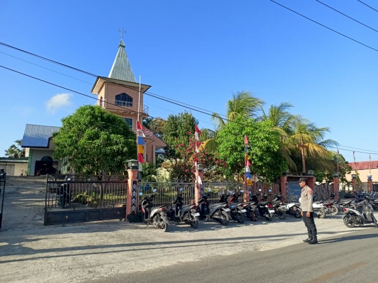 Melalui Minggu Kasih, Polsek Pantai Baru Amankan Jalannya Ibadah Gereja