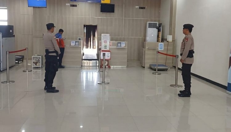 Perkuat Pengamanan Bandara, Polres Rote Ndao Hadirkan Personel