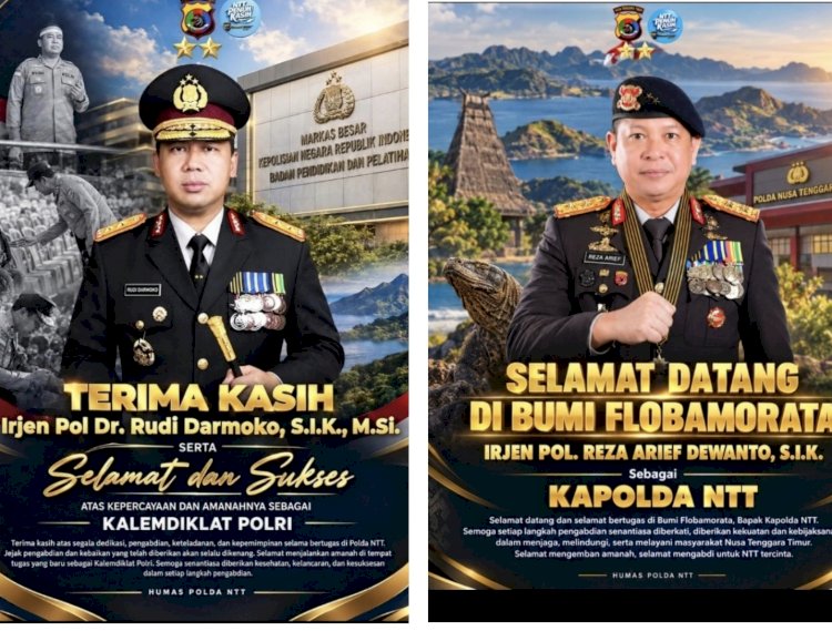 Rotasi Kepemimpinan Polri: Irjen Pol. Reza Arief Dewanto Dipercaya Jabat Kapolda NTT, Irjen Pol. Rudi Darmoko Dipromosi Jadi Kalemdiklat Polri