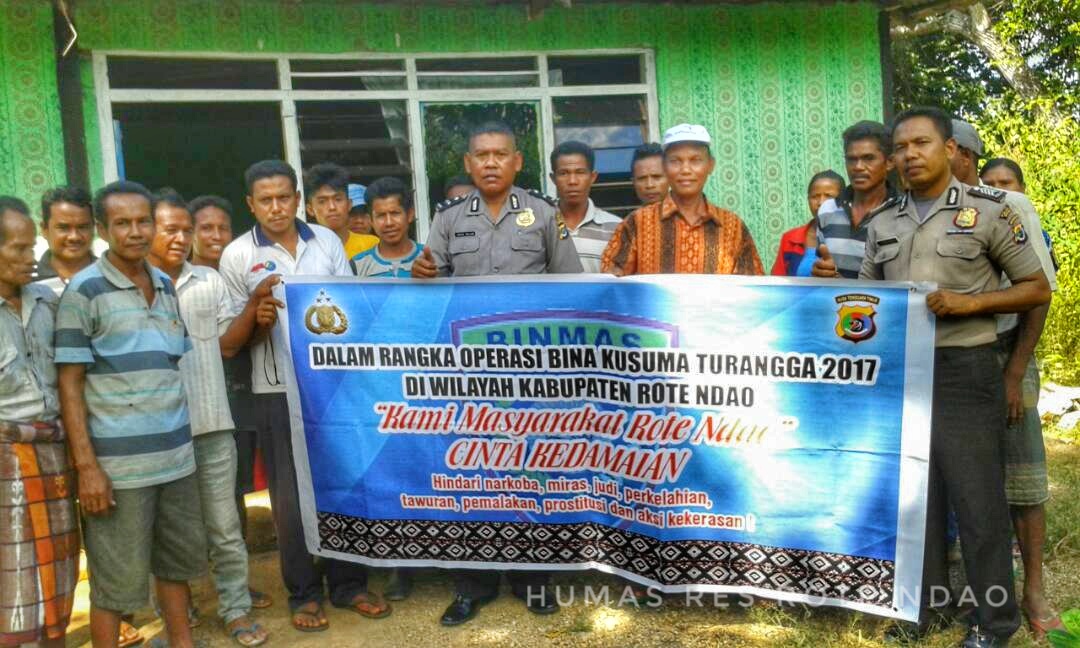 Operasi Bina Kusuma 2017, Satuan Binmas Polres Rote Ndao gencar sosialisasikan kamtibmas