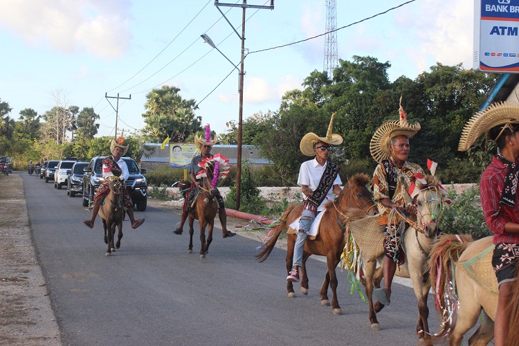 Pasukan berkuda sambut kunjungan Kapolda NTT di Polres Rote Ndao