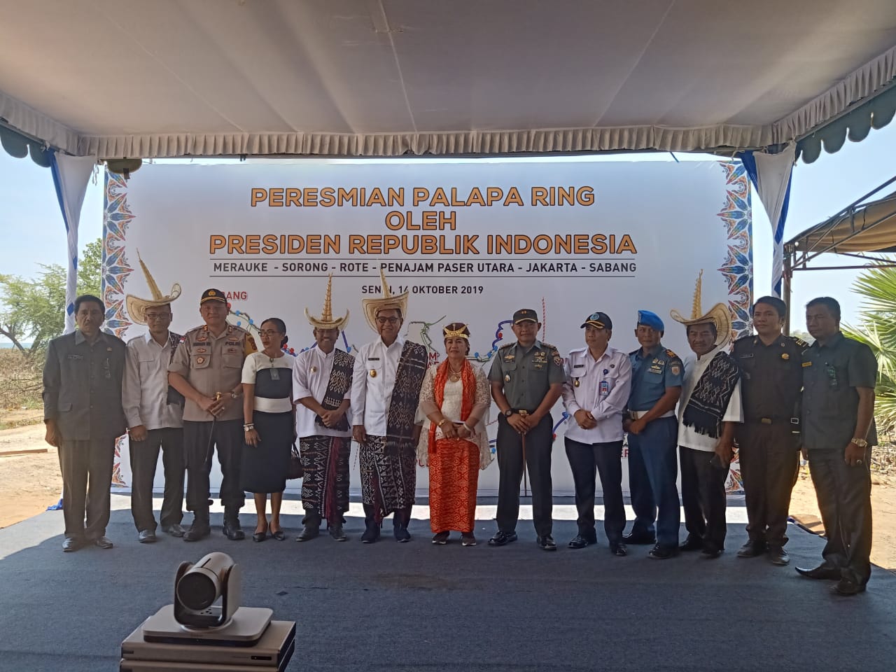 Kapolres Rote Ndao Hadiri Peresmian “Tol Langit” Palapa Ring Indonesia Timur Oleh Presiden Joko Widodo